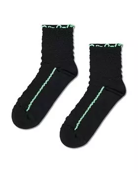 Структурные эластичные носки Structure Slinky Quarter Crew Happy Socks, черный