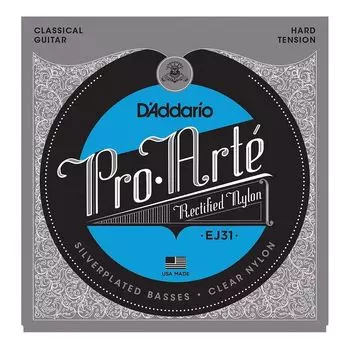 Струны D'Addario EJ38 для классической гитары нейлоновые жесткое натяжение (калибр .0290-.044)