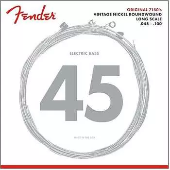 Струны для баса Fender 7150 из чистого никеля, 45-100 7150 Pure Nickel Bass Strings, 45-100