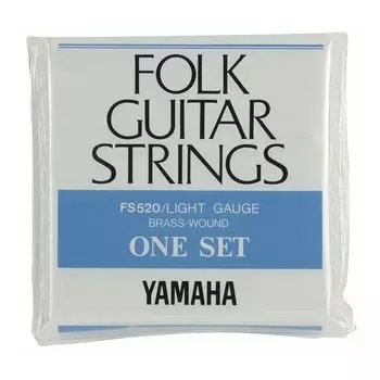 Струны Yamaha FS520 Steel для гитары с латунной обмоткой (калибр 12-53)