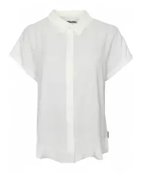 Струящаяся блузка с воротником стойкой. Armedangels, белый