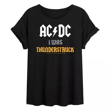 Струящаяся футболка AC/DC для юниоров "I Was Thunderstruck" Licensed Character