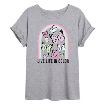 Струящаяся футболка Barbie Live Life для юниоров Licensed Character, серый