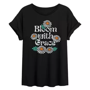 Струящаяся футболка Bloom With Grace для юниоров Licensed Character, черный