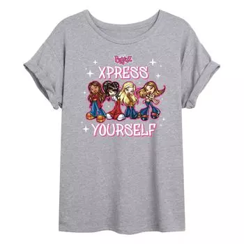 Струящаяся футболка Bratz Xpress Yourself для юниоров Licensed Character, серый