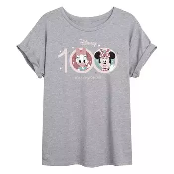 Струящаяся футболка Disney 100 Juniors с Минни и Дейзи Disney