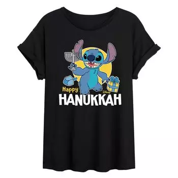 Струящаяся футболка Disney's Lilo & Stitch Junior's Happy Hanukkah Licensed Character