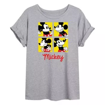 Струящаяся футболка Disney's Mickey Mouse Junior's Mickey Grid Disney