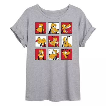 Струящаяся футболка Disney's Mickey Mouse Junior's Pluto Grid Disney