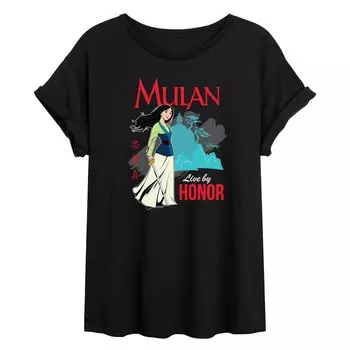 Струящаяся футболка Disney's Mulan Juniors Live By Honor Licensed Character