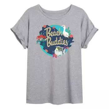 Струящаяся футболка Disney's The Little Mermaid Beach Buddies для юниоров Licensed Character, серый