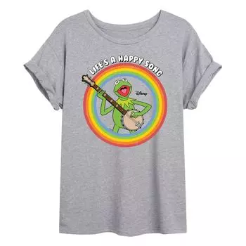 Струящаяся футболка Disney's The Muppets Juniors Happy Song Licensed Character, серый