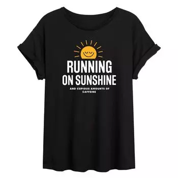 Струящаяся футболка для юниоров "Running On Sunshine & Caffeine" Licensed Character