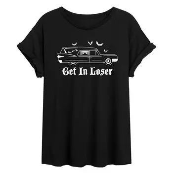 Струящаяся футболка Get In Loser Hearse для юниоров Licensed Character, черный