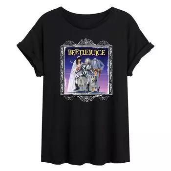 Струящаяся футболка Juniors' Beetlejuice Frame Licensed Character, черный