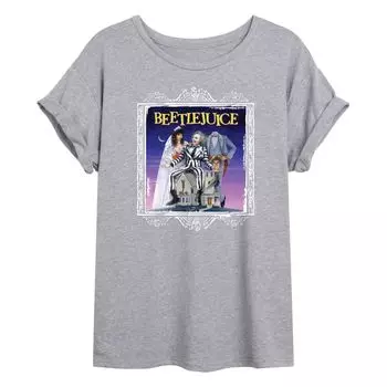Струящаяся футболка Juniors' Beetlejuice Frame Licensed Character, серый