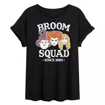Струящаяся футболка Juniors' Hocus Pocus Broom Squad Licensed Character, черный