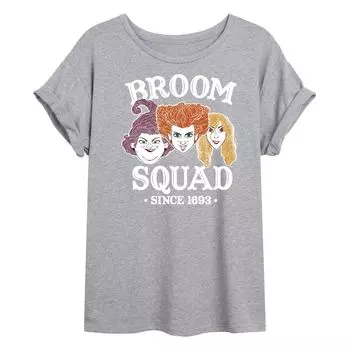 Струящаяся футболка Juniors' Hocus Pocus Broom Squad Licensed Character, серый