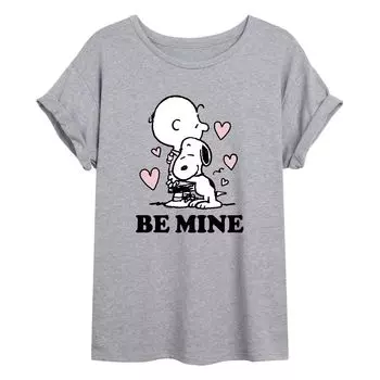 Струящаяся футболка Juniors' Peanuts Be Mine Hug Licensed Character