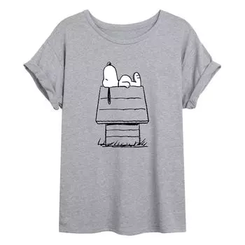 Струящаяся футболка Juniors' Peanuts Doghouse Licensed Character