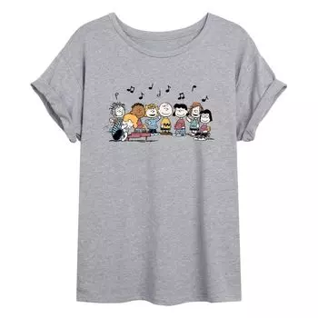 Струящаяся футболка Juniors' Peanuts Music Group Licensed Character, серый