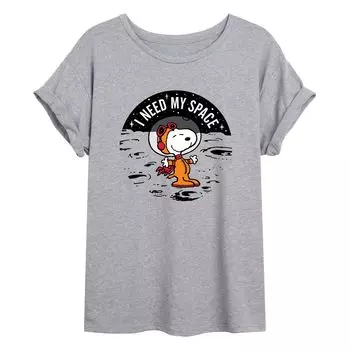 Струящаяся футболка Juniors' Peanuts "Need My Space" Licensed Character