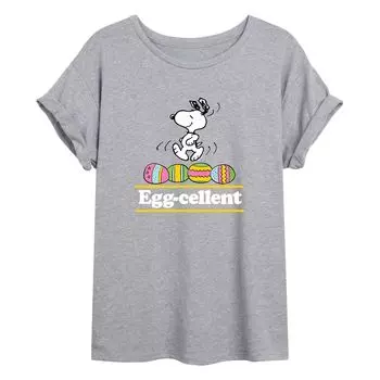 Струящаяся футболка Juniors' Peanuts Pastel Eggs Licensed Character