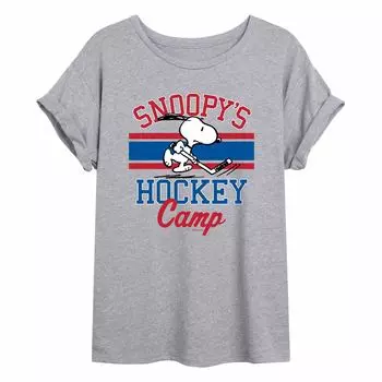 Струящаяся футболка Juniors' Peanuts Snoopy's Hockey Camp Licensed Character