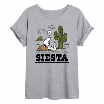 Струящаяся футболка Juniors' Peanuts Snoopy Siesta Licensed Character