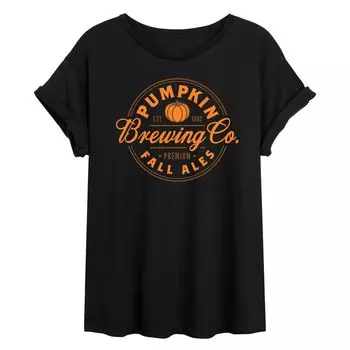 Струящаяся футболка Juniors' Pumpkin Brewing Co Licensed Character, черный