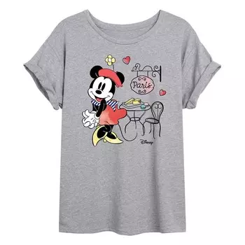 Струящаяся футболка Paris Minnie Mouse для юниоров Disney's Licensed Character, цвет Heather Gray