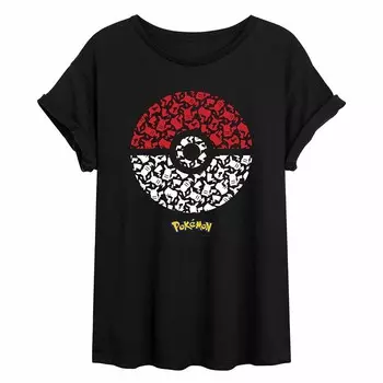 Струящаяся футболка Pokmon Pok Ball для юниоров Licensed Character, черный