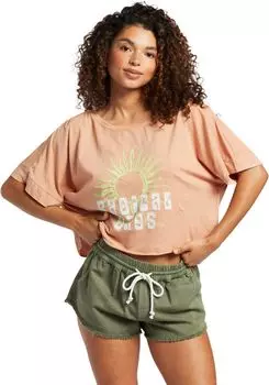 Струящаяся футболка Radical Day Roxy, цвет Cork