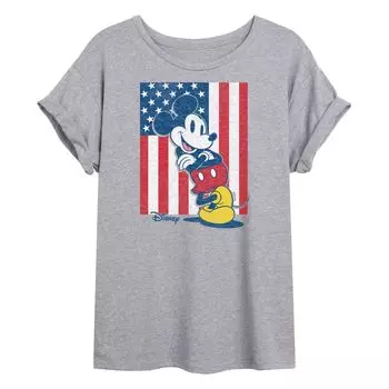 Струящаяся футболка с американским флагом Disney's Mickey Mouse Junior для детей Disney