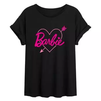 Струящаяся футболка с логотипом Barbie Heart для юниоров Licensed Character
