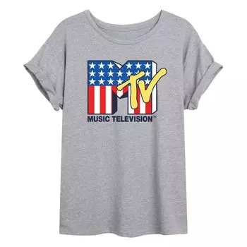 Струящаяся футболка с логотипом MTV Stars & Stripes Americana для юниоров Licensed Character