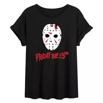 Струящаяся футболка с маской для юниоров Friday The 13th Licensed Character, черный
