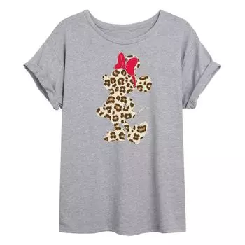 Струящаяся футболка с Минни и леопардовым принтом Disney's Mickey Mouse Juniors Disney