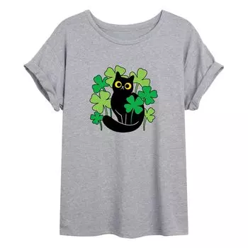 Струящаяся футболка с нашивкой Cat In Clover для юниоров Licensed Character