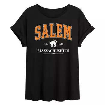 Струящаяся футболка студенческой команды Salem Massachusetts для юниоров Licensed Character, черный