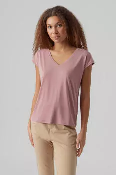 Струящаяся футболка Vero Moda, фиолетовый