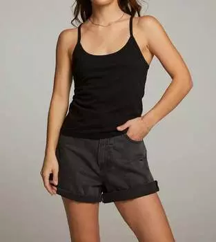 Струящаяся майка черного цвета Chaser