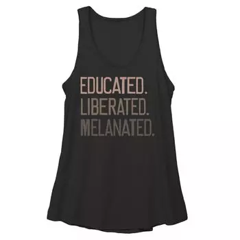 Струящаяся майка для юниоров "Educated Liberated Melanated" Licensed Character