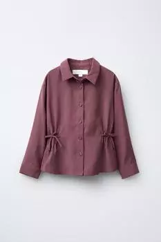 Струящаяся рубашка с бантиковым принтом ZARA, цвет Raspberry