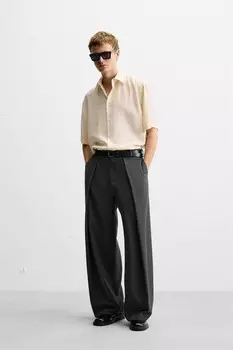 Струящаяся рубашка ZARA, экрю