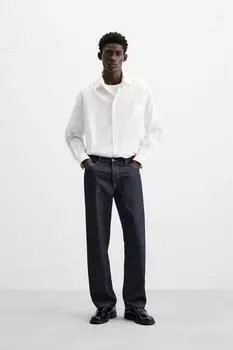 Струящаяся рубашка ZARA, белый