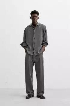 Струящаяся рубашка ZARA, цвет ash