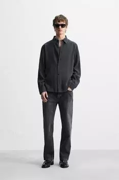 Струящаяся рубашка ZARA, цвет Dark navy