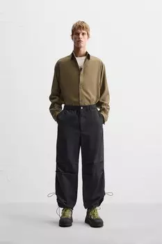 Струящаяся рубашка ZARA, коричневый