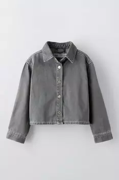 Струящаяся рубашка ZARA, серый